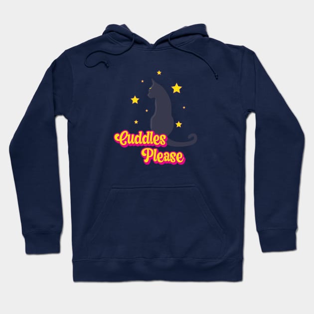 Cuddle amongst the stars cat OsoDLUX T-Shirt Hoodie by OsoDLUX